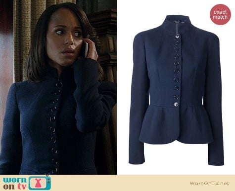 Scandal Fashion: Alexander McQueen Fitted Military Jacket worn by Kerry Washington