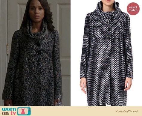 Scandal Fashion: Armani double funnel neck coat worn by Kerry Washington