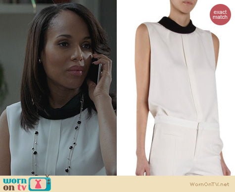 Scandal Fashion: Chloe Contrast Mock Neck Top worn by Kerry Washington