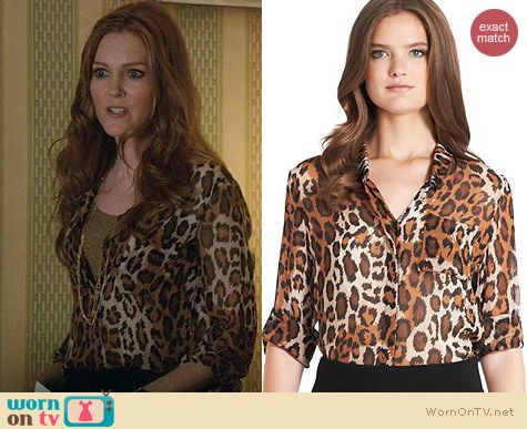 Fashion of Scandal: Diane von Furstenberg Lorelei blouse worn by Darby Stanchfield