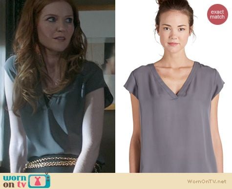 Scandal Fashion: Joie Rubina Top in Steel worn by Darby Stanchfield