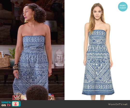 Sea Bleached Strapless Dress worn by Rainbow Johnson (Tracee Ellis Ross) on Black-ish