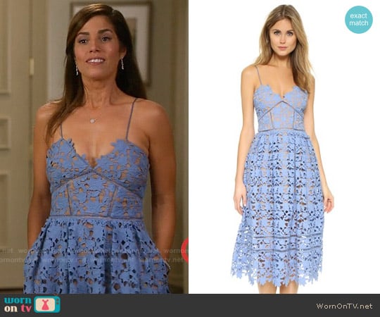 Self Portrait Azalea Dress in Blue worn by Marisol Duarte (Ana Ortiz) on Devious Maids