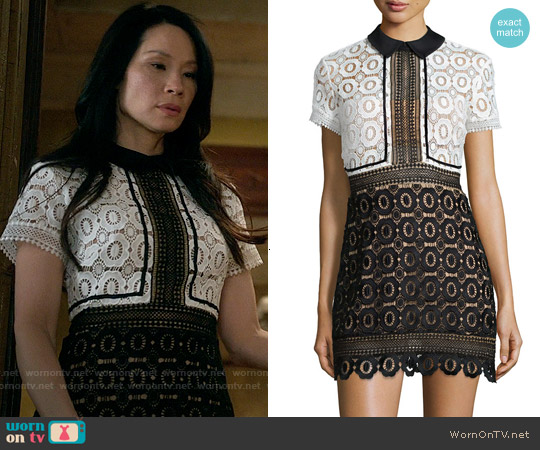 Self Portrait Felicia Dress worn by Joan Watson (Lucy Liu) on Elementary