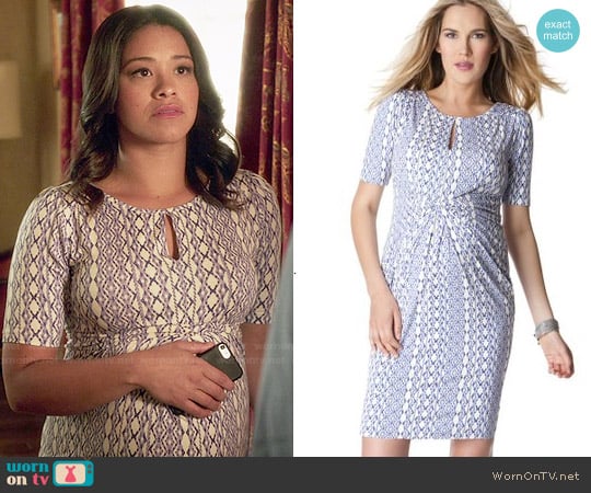 Seraphine Twist Front Maternity Dress worn by Jane Villanueva (Gina Rodriguez) on Jane the Virgin