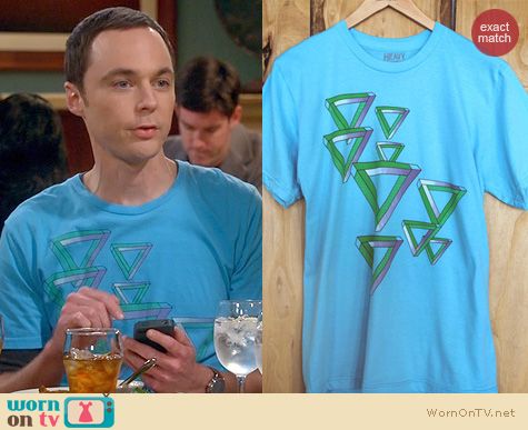 WornOnTV: Sheldon’s blue triangle graphic t-shirt on The Big Bang ...