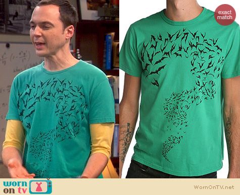 Sheldon's Shirts: Urban Outfitters Green Bat Tshirt