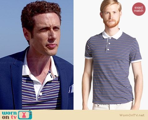 Shipley & Halmos Broome Striped Polo worn by Paulo Constanzo on Royal Pains