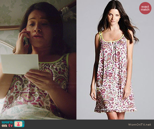 Simply Vera Vera Wang Printed Chemise worn by Gina Rodriguez on Jane the Virgin