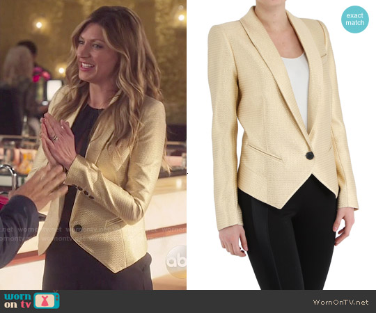 Smythe Gold Anytime Blazer worn by Josslyn Carver (Jes Macallan) on Mistresses