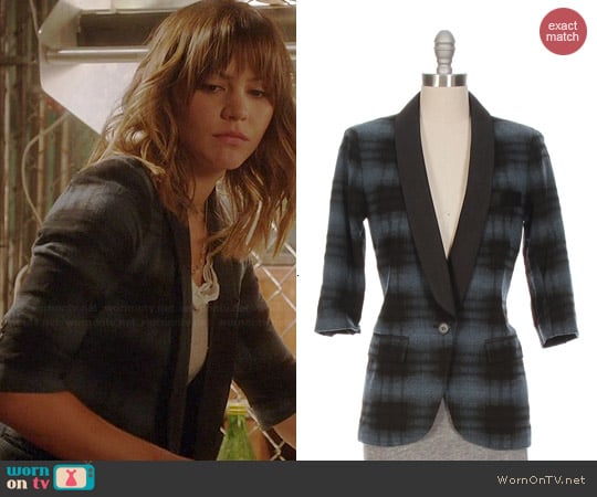 Smythe Plaid Smoking Jacket worn by Katharine McPhee on Scorpion