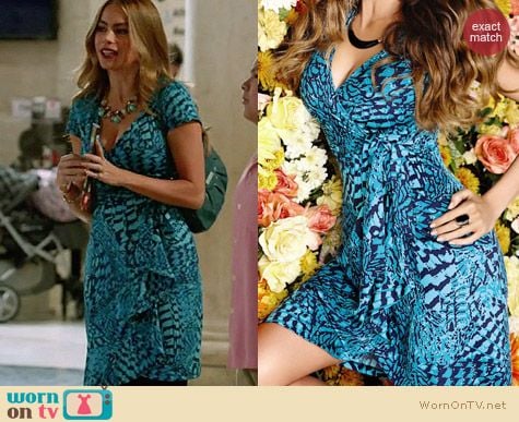 Sofia Vergara for KMart Ruffle Front Wrap Dress worn on Modern Family