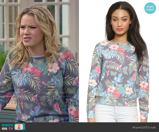 Sol Angeles Floral Sweatshirt worn by Lennox Scanlon (Taylor Spreitler) on Melissa and Joey