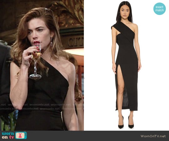 Solace London Dunaway Maxi Dress worn by Victoria Newman (Amelia Heinle) on The Young and the Restless