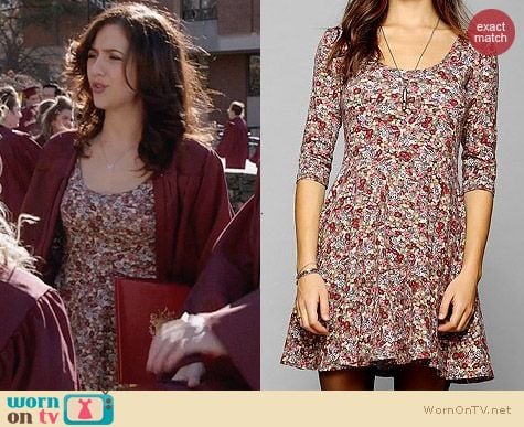 Sparkle & Fade 3/4 Sleeve Knit Skater Dress worn by Maggie Landers on The Carrie Diaries