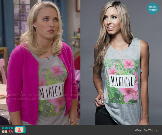 Spiritual Gangster Magical Muscle Tee worn by Gabi Diamond (Emily Osment) on Young and Hungry