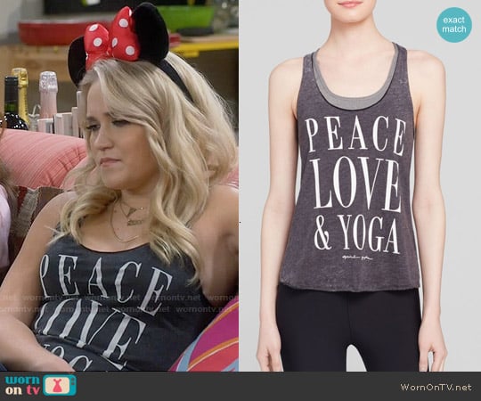 Spiritual Gangster Peace Love & Yoga Tank worn by Gabi Diamond (Emily Osment) on Young and Hungry