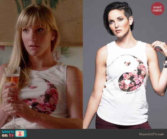 Spiritual Gangster Yin Yang Muscle Tank worn by Heather Morris on Glee