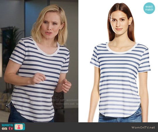 Splendid Sunfaded Striped T-shirt worn by Eleanor Shellstrop (Kristen Bell) on The Good Place