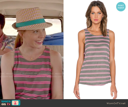 Splendid Cayman Stripe Tank worn by Daphne Vasquez (Katie Leclerc) on Switched at Birth