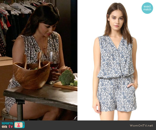 Splendid Friesian Floral Romper worn by Cece Parekh (Hannah Simone) on New Girl