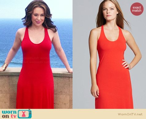 Splendid Jersey Maxi Dress in Fiesta worn by Alyssa Milano on Mistresses