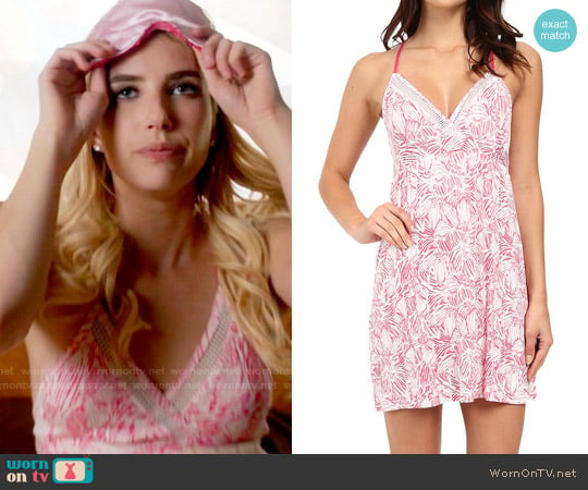 Spendid Mesh Trim Chemise worn by Chanel Oberlin (Emma Roberts) on Scream Queens