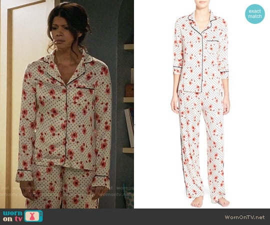 Splendid Piped Pajamas in Poppy Party worn by Xiomara Villanueva (Andrea Navedo) on Jane the Virgin