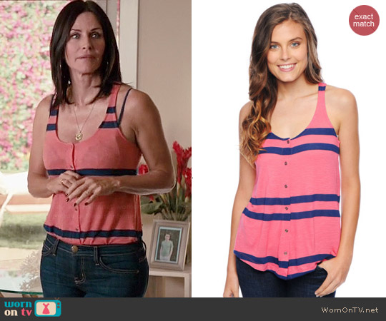 Splendid Soho Stripe Tank worn by Jules Cobb (Courtney Cox) on Cougar Town