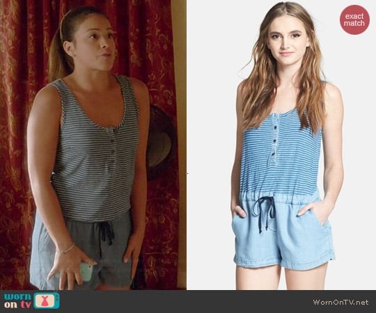 Splendid Stripe Bodice Romper worn by Gina Rodriguez on Jane the Virgin