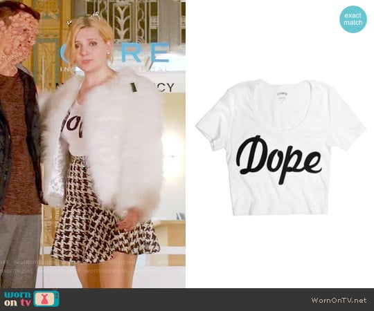 Stampd LA Dope Crop Top worn by Chanel #5 (Abigail Breslin) on Scream Queens