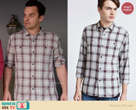 Stapleford Bates Flannel Shirt worn by Jake Johnson on New Girl