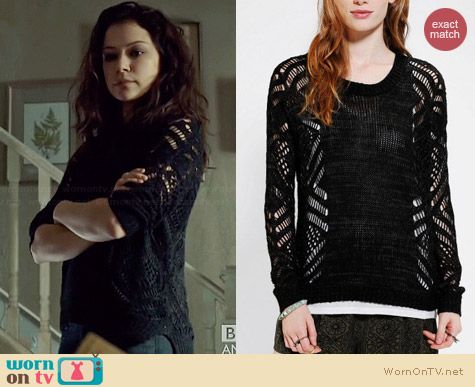 Staring at Stars Open Stitch Sweater worn by Tatiana Maslany on Orphan Black