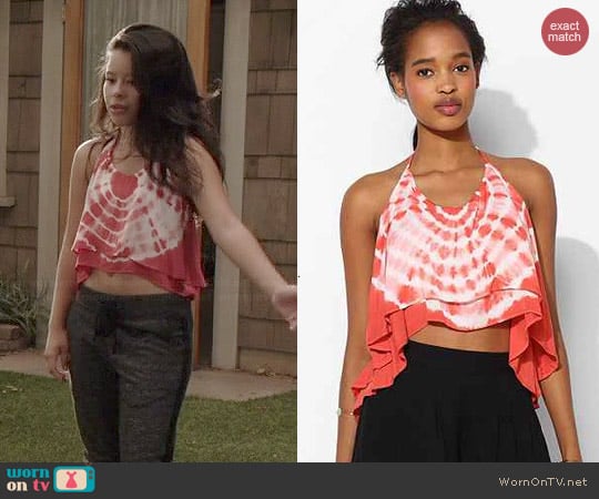 Staring at Stars Tie Dye Double Layer Halter Top worn by Cierra Ramirez on The Fosters