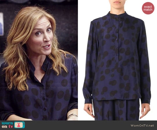 Stella McCartney Eva Polka Dot Blouse worn by Maura Isles (Sasha Alexander) on Rizzoli and Isles