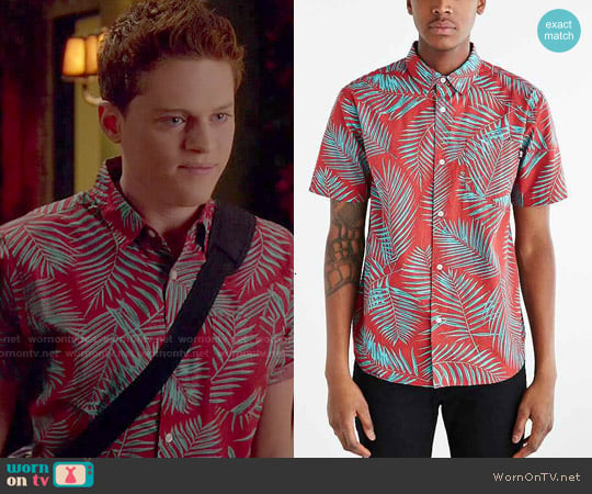 Stussy Palm Button Up Shirt worn by Emmett Bledsoe (Sean Berdy) on Switched at Birth