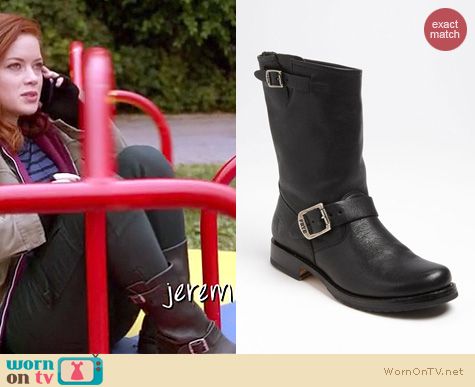 Suburgatory Fashion: Frye Veronica short boots worn by Jane Levy