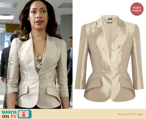 Suits Fashion: Alexander McQueen Tailored Silk Mikado Jacket worn by Gina Torres