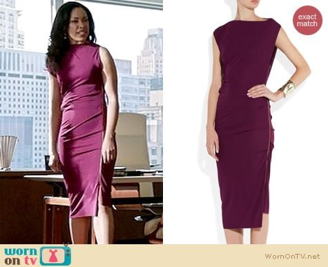 Suits Fashion: Roland Mouret Bilbao Crepe Jersey Dress worn by Gina Torres