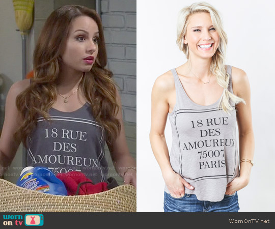 Sundry 18 Rue Tank worn by Sofia Rodriguez (Aimee Carrero) on Young and Hungry