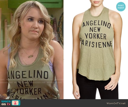 Sundry Slub City Girls Tank worn by Gabi Diamond (Emily Osment) on Young and Hungry