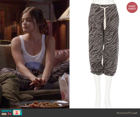 Sundry Tiger Sweatpants worn by Lucy Hale on PLL