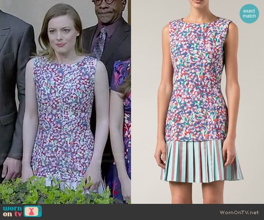 Suno Floral Print Pleated Skirt Dress worn by Britta Perry (Gillian Jacobs) on Community