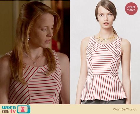 Switched at Birth Fashion: Anthropologie Slantwise peplum tank worn by Katie Leclerc