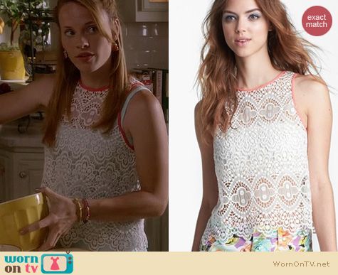 Switched at Birth Fashion: ASTR Crochet tank worn by Katie Leclerc