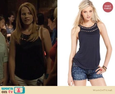 Switched at Birth Fashion: Lucky Brand Nixie Beaded tank worn by Katie Leclerc