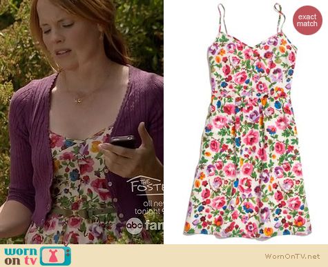 Switched at Birth Fashion: Madewell Silk Cami dress in Snap Dragon worn by Katie Leclerc