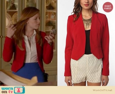 Switched at Birth Fashion: Urban Outfitters Sparkle and Fade silhouette blazer worn by Katie Leclerc