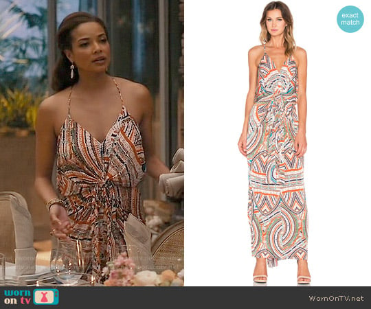 T Bags Los Angeles Twist Front Maxi Dress worn by April Malloy (Rochelle Aytes) on Mistresses