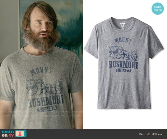 Tailgate Clothing Mount Rushmore T-shirt worn by Phil Miller (Will Forte) on Last Man On Earth